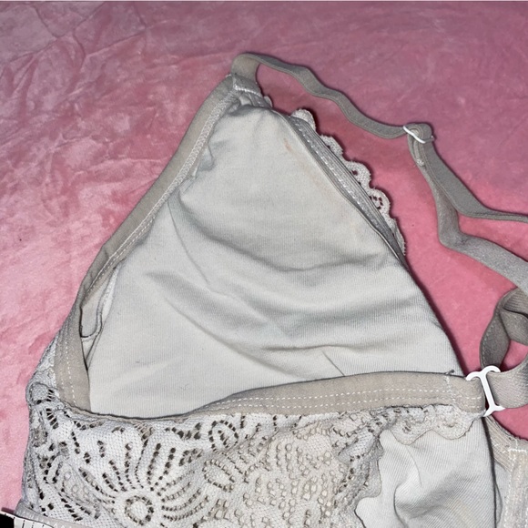 Auden Unlined Bralette Large Pastel Pale Grey Blue? Racerback Cross Back Bra - Picture 7 of 9